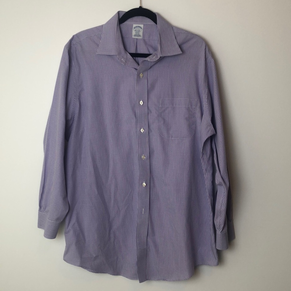 Brooks Brothers l Regent Purple White Shirt 17-33